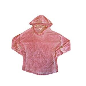 Womens X-Sm Hooded Top Lightweight Pink Casual Pullover Rose Pink Tribal Jeans C